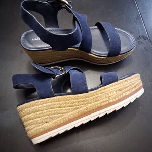 Marc Fisher Suede Espadrille Sandals Size 8.5